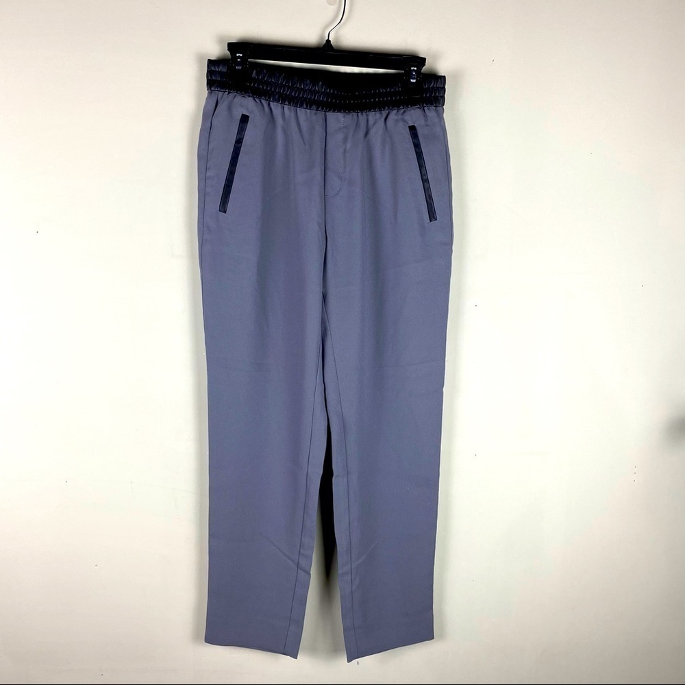 Banana Republic: Faux Leather Trim Business Casual Straight Leg Pants 6 (NWT)